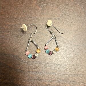 Colorful Beaded Drop Earrings